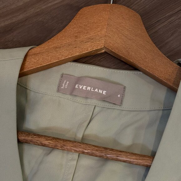 Everlane The Japanese GoWeave Long-Sleeve Mini Wrap Dress in Mint Womens 4/ NWOT - Picture 7 of 11